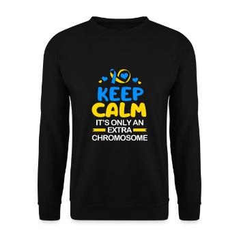 Down syndrome - Unisex Sweatshirt - black - Front - Alina (178cm) & Michal (187cm)