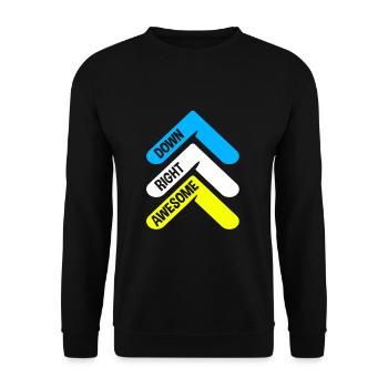 Down Syndrom - Unisex Pullover - Schwarz - Vorne - Alina (178cm) & Michal (187cm)
