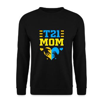 Down Syndrom - Unisex Pullover - Schwarz - Vorne - Alina (178cm) & Michal (187cm)