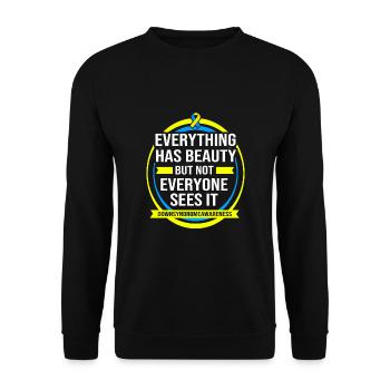 Down syndrome T21 chromosome trisomy - Unisex Sweatshirt - black - Front - Alina (178cm) & Michal (187cm)