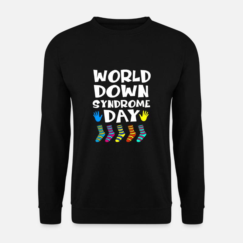 Down syndrome T21 chromosome trisomy - Unisex Sweatshirt - black
