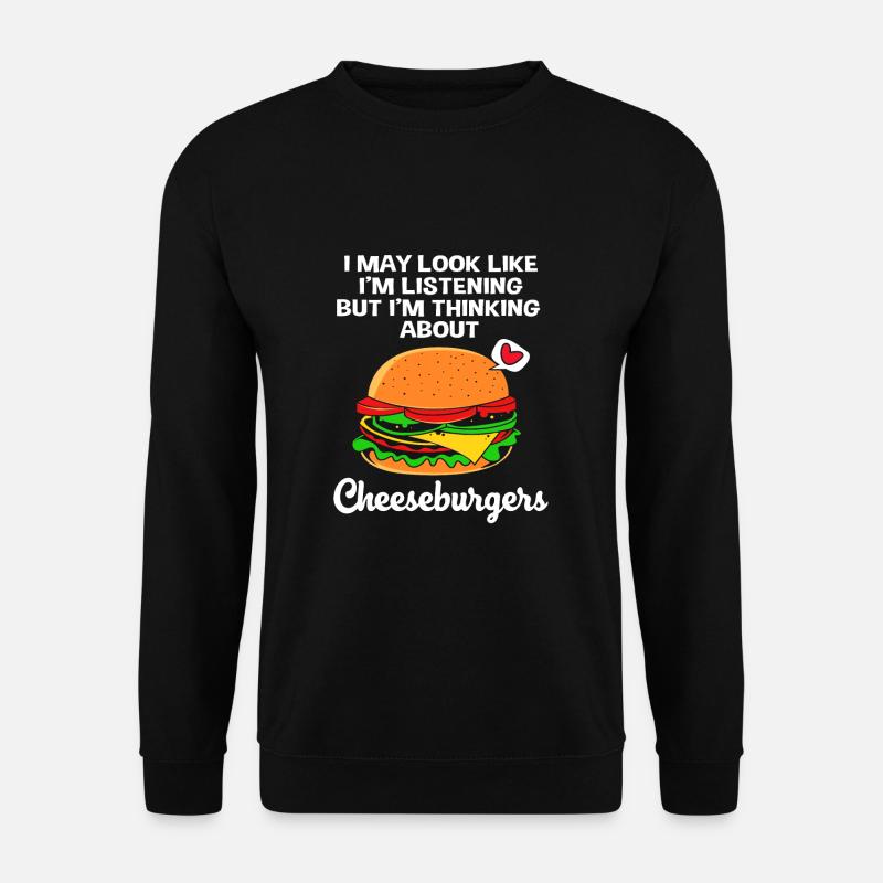 Cheeseburger Burger - Unisex Sweatshirt - black