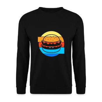 Cheeseburger Burger - Unisex Sweatshirt - black - Front - Alina (178cm) & Michal (187cm)