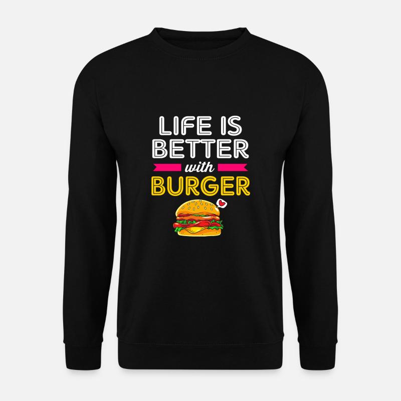 Cheeseburger - Sweat-shirt Unisexe - noir