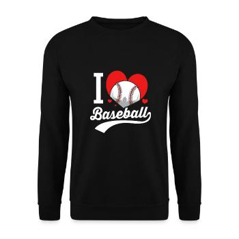 Baseball - Unisex Sweatshirt - black - Front - Alina (178cm) & Michal (187cm)