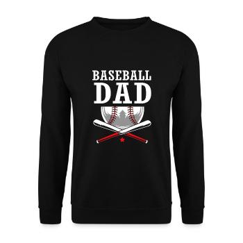 Baseball Father's Day Dad Dad - Unisex Sweatshirt - black - Front - Alina (178cm) & Michal (187cm)