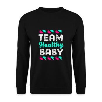 Gender Reveal - Unisex Sweatshirt - black - Front - Alina (178cm) & Michal (187cm)