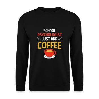 School psychologist - Unisex Sweatshirt - black - Front - Alina (178cm) & Michal (187cm)
