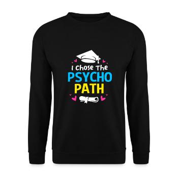 School psychologist - Unisex Sweatshirt - black - Front - Alina (178cm) & Michal (187cm)