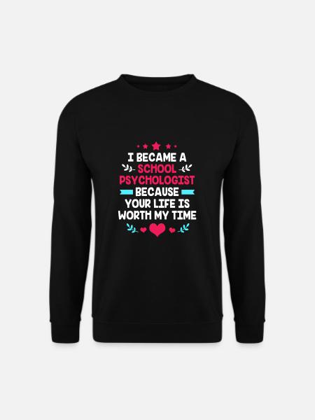 Schulpsychologe Psychologe Psychotherapeut - Unisex Pullover - Schwarz