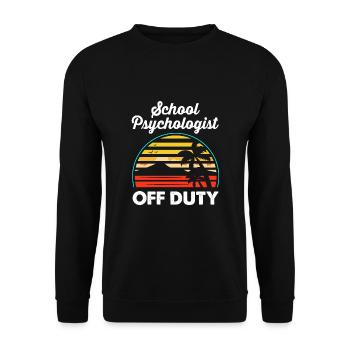 School psychologist - Unisex Sweatshirt - black - Front - Alina (178cm) & Michal (187cm)