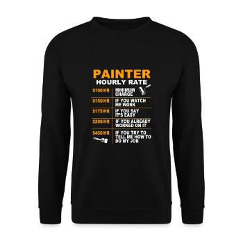 Maler - Unisex Pullover - Schwarz - Vorne - Alina (178cm) & Michal (187cm)