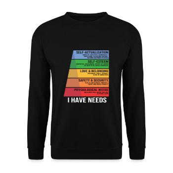 Schulpsychologe Psychologe Psychotherapeut - Unisex Pullover - Schwarz - Vorne - Alina (178cm) & Michal (187cm)