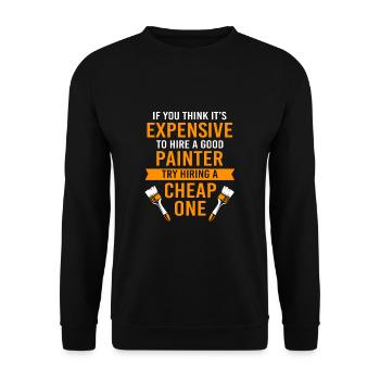 Peintre - Sweat-shirt Unisexe - noir - Devant - Alina (178cm) & Michal (187cm)