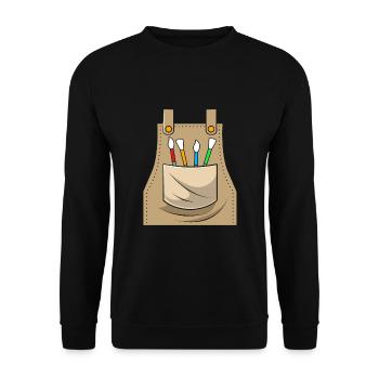 Maler - Unisex Pullover - Schwarz - Vorne - Alina (178cm) & Michal (187cm)