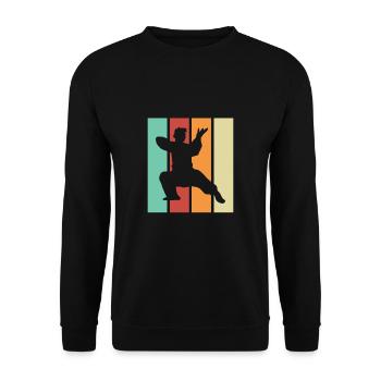 Karate Self-Defense Martial Arts - Unisex Sweatshirt - black - Front - Alina (178cm) & Michal (187cm)