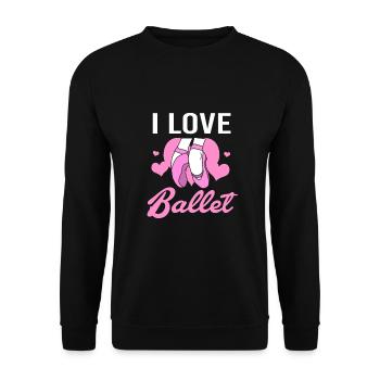 Ballett Ballett-Tänzerin - Unisex Pullover - Schwarz - Vorne - Alina (178cm) & Michal (187cm)