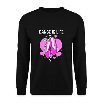 Ballett Ballett-Tänzerin - Unisex Pullover - Schwarz - Vorne - Alina (178cm) & Michal (187cm)