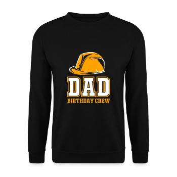 Ouvrier du bâtiment Chantier de construction Fête des pères Père papa - Sweat-shirt Unisexe - noir - Devant - Alina (178cm) & Michal (187cm)