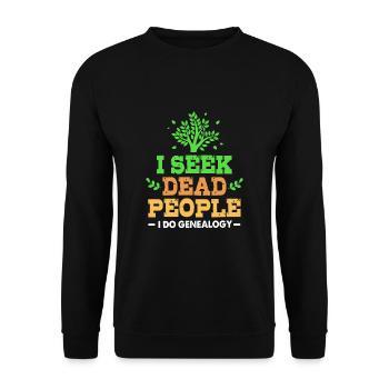 Généalogie de l’arbre généalogique - Sweat-shirt Unisexe - noir - Devant - Alina (178cm) & Michal (187cm)