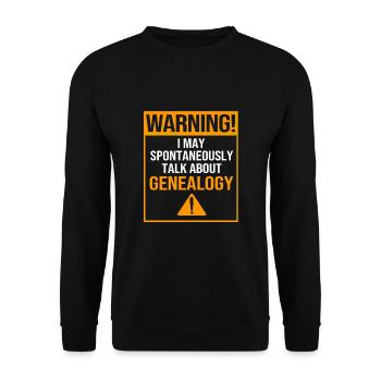Généalogie de l’arbre généalogique - Sweat-shirt Unisexe - noir - Devant - Alina (178cm) & Michal (187cm)