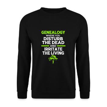 Généalogie de l’arbre généalogique - Sweat-shirt Unisexe - noir - Devant - Alina (178cm) & Michal (187cm)