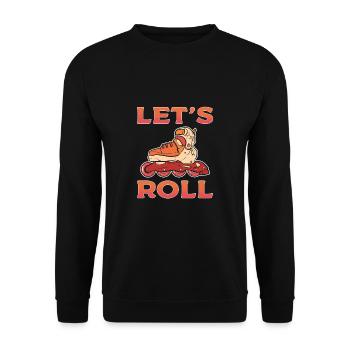 Roller Skating Roller Skates Inline Skates - Unisex Sweatshirt - black - Front - Alina (178cm) & Michal (187cm)
