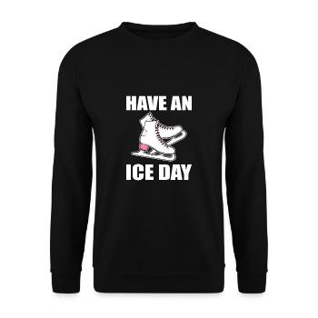 Patinage sur glace Patinage sur glace Patinage sur glace - Sweat-shirt Unisexe - noir - Devant - Alina (178cm) & Michal (187cm)