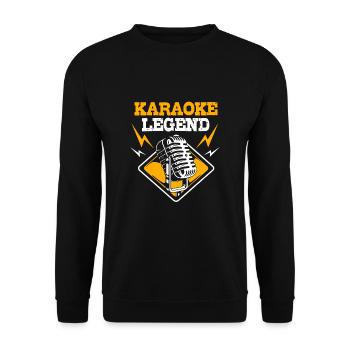 Karaoke Legend - Unisex Sweatshirt - black - Front - Alina (178cm) & Michal (187cm)