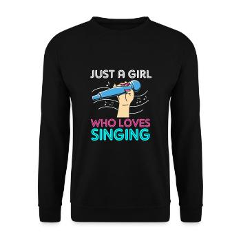 Karaoke - Unisex Sweatshirt - black - Front - Alina (178cm) & Michal (187cm)