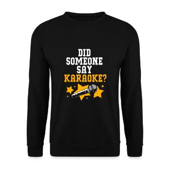 Karaoke - Unisex Sweatshirt - black - Front - Alina (178cm) & Michal (187cm)