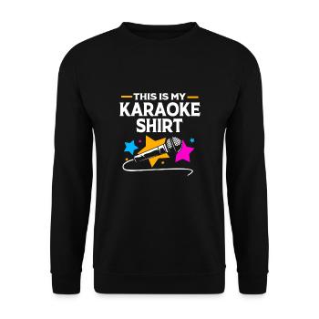 Karaoke - Unisex Sweatshirt - black - Front - Alina (178cm) & Michal (187cm)