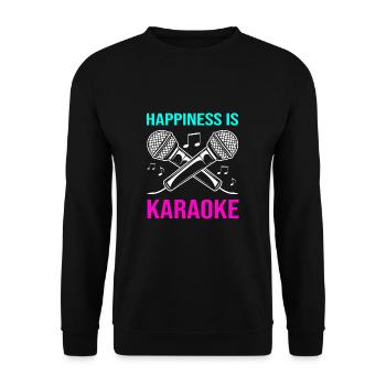 Karaoke - Unisex Sweatshirt - black - Front - Alina (178cm) & Michal (187cm)