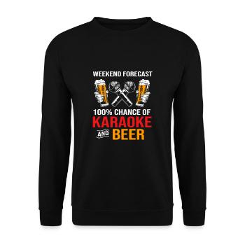Karaoke - Unisex Sweatshirt - black - Front - Alina (178cm) & Michal (187cm)