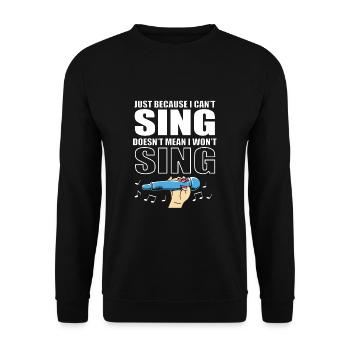 Karaoke - Unisex Sweatshirt - black - Front - Alina (178cm) & Michal (187cm)