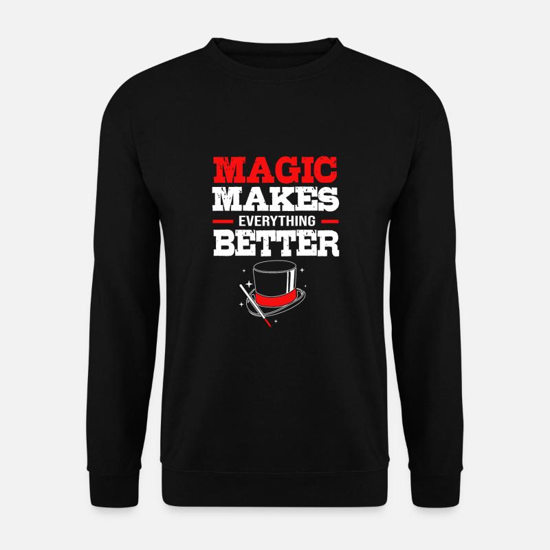 Zauberer Magie Magier - Unisex Pullover - Schwarz