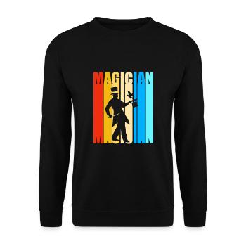 Zauberer Magie Magier - Unisex Pullover - Schwarz - Vorne - Alina (178cm) & Michal (187cm)