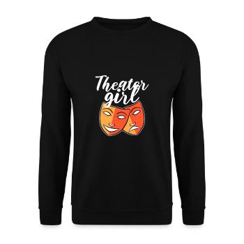 Theater Schauspiel Schauspieler Schauspielerin - Unisex Pullover - Schwarz - Vorne - Alina (178cm) & Michal (187cm)