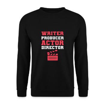 Theater Schauspiel Schauspieler Schauspielerin - Unisex Pullover - Schwarz - Vorne - Alina (178cm) & Michal (187cm)