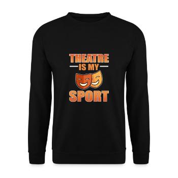 Theatre - Unisex Sweatshirt - black - Front - Alina (178cm) & Michal (187cm)