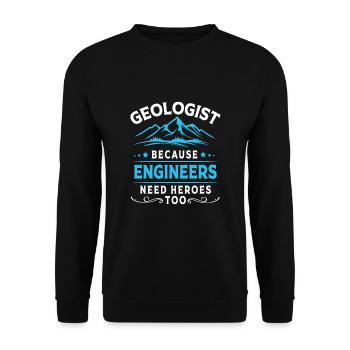 Geologist - Unisex Sweatshirt - black - Front - Alina (178cm) & Michal (187cm)