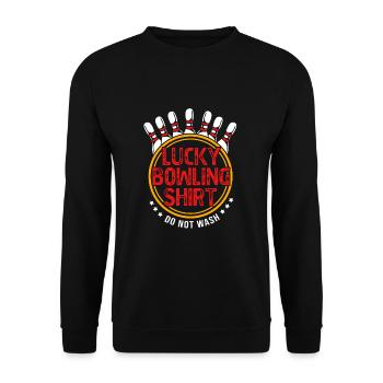 Bowling Bowler Bowling Skittles Bowling Ball - Unisex Sweatshirt - black - Front - Alina (178cm) & Michal (187cm)