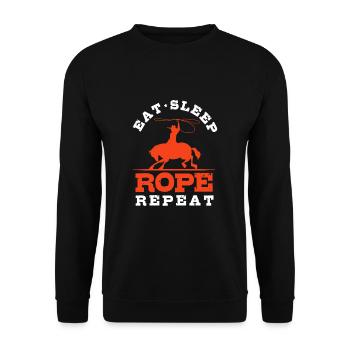 Rodeo - Unisex Sweatshirt - black - Front - Alina (178cm) & Michal (187cm)