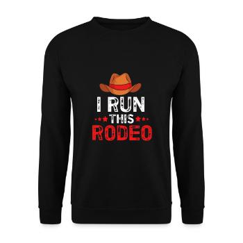 Rodeo - Unisex Sweatshirt - black - Front - Alina (178cm) & Michal (187cm)
