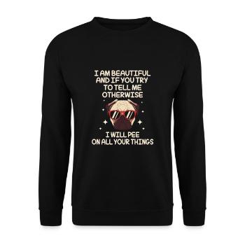 Body Positivity Feminist Feminism Feminist - Unisex Sweatshirt - black - Front - Alina (178cm) & Michal (187cm)