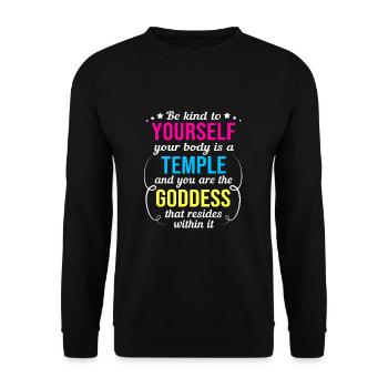 Body Positivity Feminist Feminism Feminist - Unisex Sweatshirt - black - Front - Alina (178cm) & Michal (187cm)