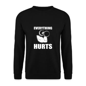 Fitness Fitness Trainer Gym - Unisex Sweatshirt - black - Front - Alina (178cm) & Michal (187cm)