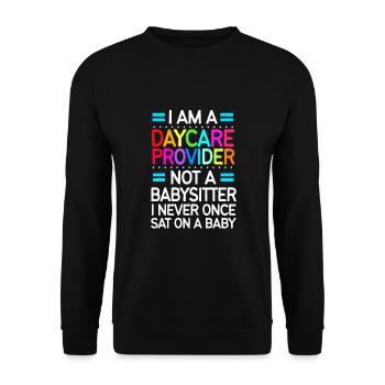 Daycare Center Education Educator Educator - Unisex Sweatshirt - black - Front - Alina (178cm) & Michal (187cm)