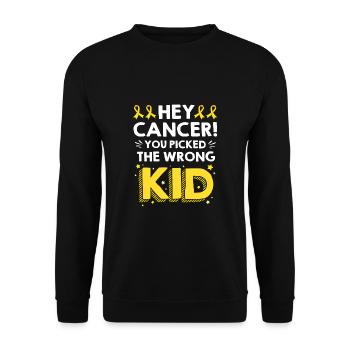 Cancer Child - Unisex Sweatshirt - black - Front - Alina (178cm) & Michal (187cm)