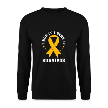 Enfant Cancer - Sweat-shirt Unisexe - noir - Devant - Alina (178cm) & Michal (187cm)